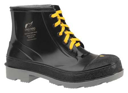 Dunlop 8610433 Dunlop Rubber Boot,Men's,8,Ankle,Black,PR  8610433