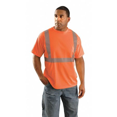 Occunomix LUX-SSETP2B-OS Occunomix T-Shirt,Mens,S,Orange  LUX-SSETP2B-OS