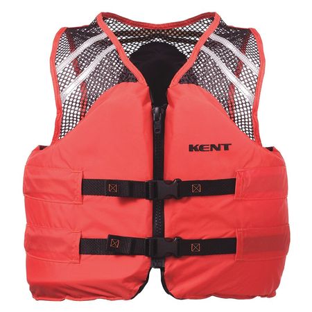 Kent Safety 150600-200-030-23 Kent Safety Life Jacket,Orange,Nylon,M  150600-200-030-23