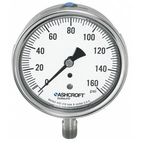 Ashcroft 251009SWL02L15# Ashcroft Gauge,Pressure,304 SS,Glycerin,2-1/2 in.  251009SWL02L15#