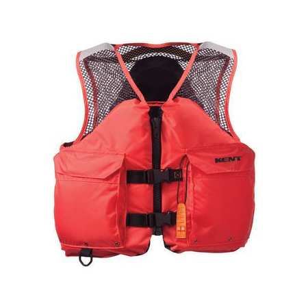 Kent Safety 150800-200-040-20 Kent Safety Life Jacket,Orange,Fabric,L  150800-200-040-20