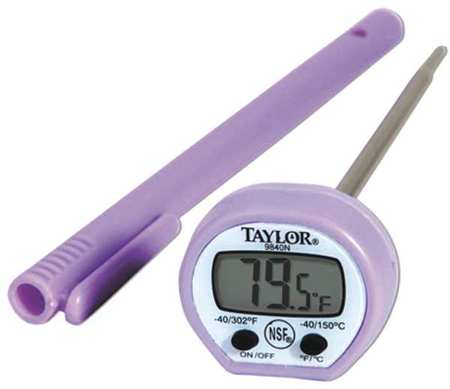 Taylor 9840PRN Taylor Digital Thermometer,5" L  9840PRN
