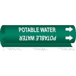 Brady 5744-II Brady Pipe Marker,Potable Water,26in H,12in W 5744-II