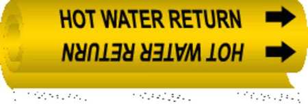 Brady 5708-II Brady Pipe Mrkr,Hot Water Return,26in H,12in W  5708-II