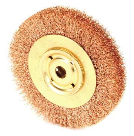 Ampco Safety Tools WB-44 Ampco Safety Tools Crimped Wire Wheel Brush,Arbor,6 In. WB-44