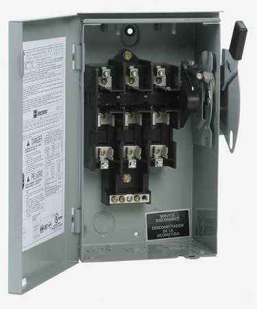Eaton DG321URB Eaton Safety Switch,240VAC,3PST,30 Amps AC DG321URB