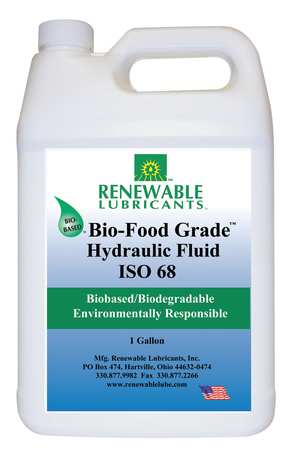Renewable Lubricants 87143 Renewable Lubricants Bio-FG Hydraulic Fluid,1 gal,ISO 68 87143