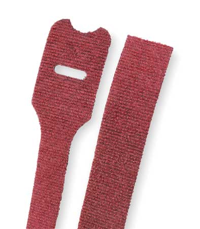 Panduit HLTP2I-X12 Panduit Hook-and-Loop Cable Tie,8 in,Maroon,PK10  HLTP2I-X12