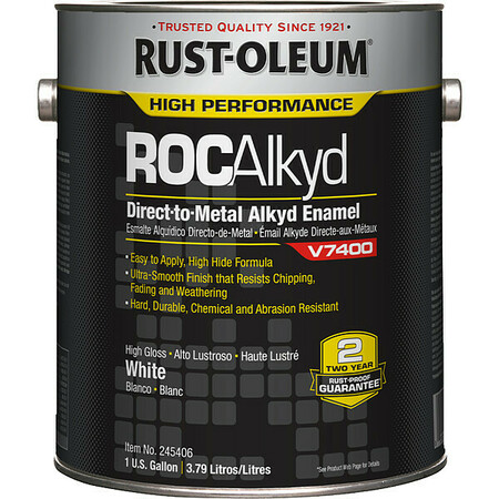 Rust-Oleum 245406 Rust-Oleum V7400 Alkyd Enamel,High Gloss White,1 g  245406