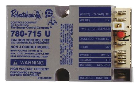 Robertshaw 780-715 Robertshaw Ignition Control,24V AC,6 min Pre-Purge  780-715
