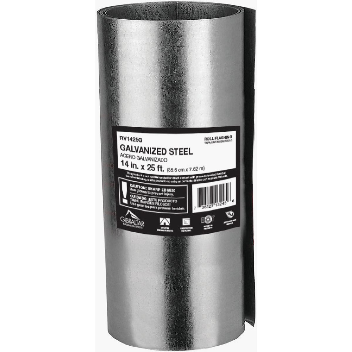 NorWesco 518947 NorWesco 14 In. x 25 Ft. Mill Galvanized Roll Valley Flashing 518947