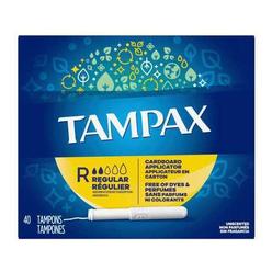 Tampax 24751 Tampax Tampons w/Applicator,5 1/4 in L,Reg,PK12 24751