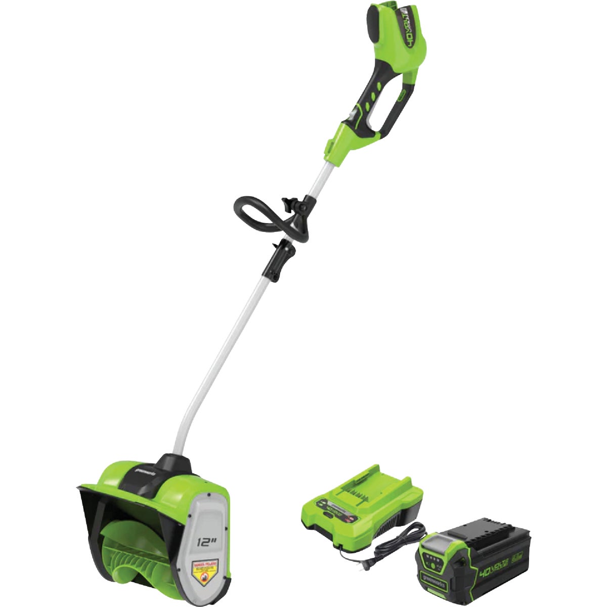 Greenworks 2600702 Greenworks 40V 12 In. Cordless Snow Shovel with 4.0 Ah Battery and Charger 2600702