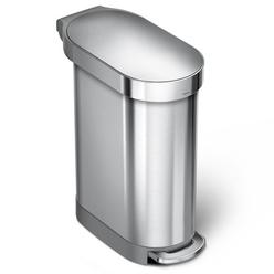 Simplehuman CW2044 Simplehuman Trash Cans,Slim Rectangular,45 L,Silver CW2044