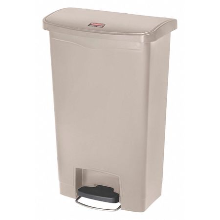 Rubbermaid Commercial Products 1883458 Rubbermaid Commercial Trash Can,Rectangular,13 gal.,Beige  1883458