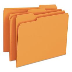 Smead 12543 Smead Pressboard Folder,Tab,Orange,PK100 12543