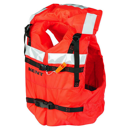 Kent Safety 100400-200-004-16 Kent Safety Life Jacket,Ornge,Fabric, Adult Universl  100400-200-004-16