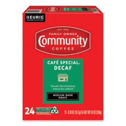 Community Coffee KEURIG DR PEPPER 5000374327 Community Coffee® Cafe Special Decaf K-Cup, 24/Box 5000374327