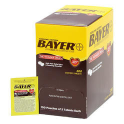 Bayer 45647 Bayer Aspirin Pain/Fever Reducer,325mg,PK200 45647