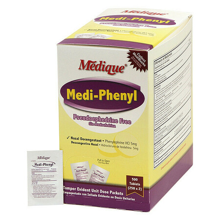 Medi Phenyl 20513 Medi Phenyl Sinus and Allergy,Tablet,PK500  20513