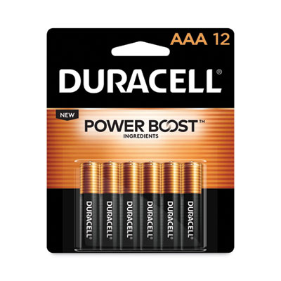DURACELL PRODUCTS COMPANY MN2400B12 Duracell® Power Boost CopperTop Alkaline AAA Batteries, 12/Pack MN2400B12