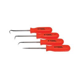K Tool International K-Tool International KTI-70070 K-Tool International Mini Pick Set,Neon Orange,4 pcs. KTI-70070