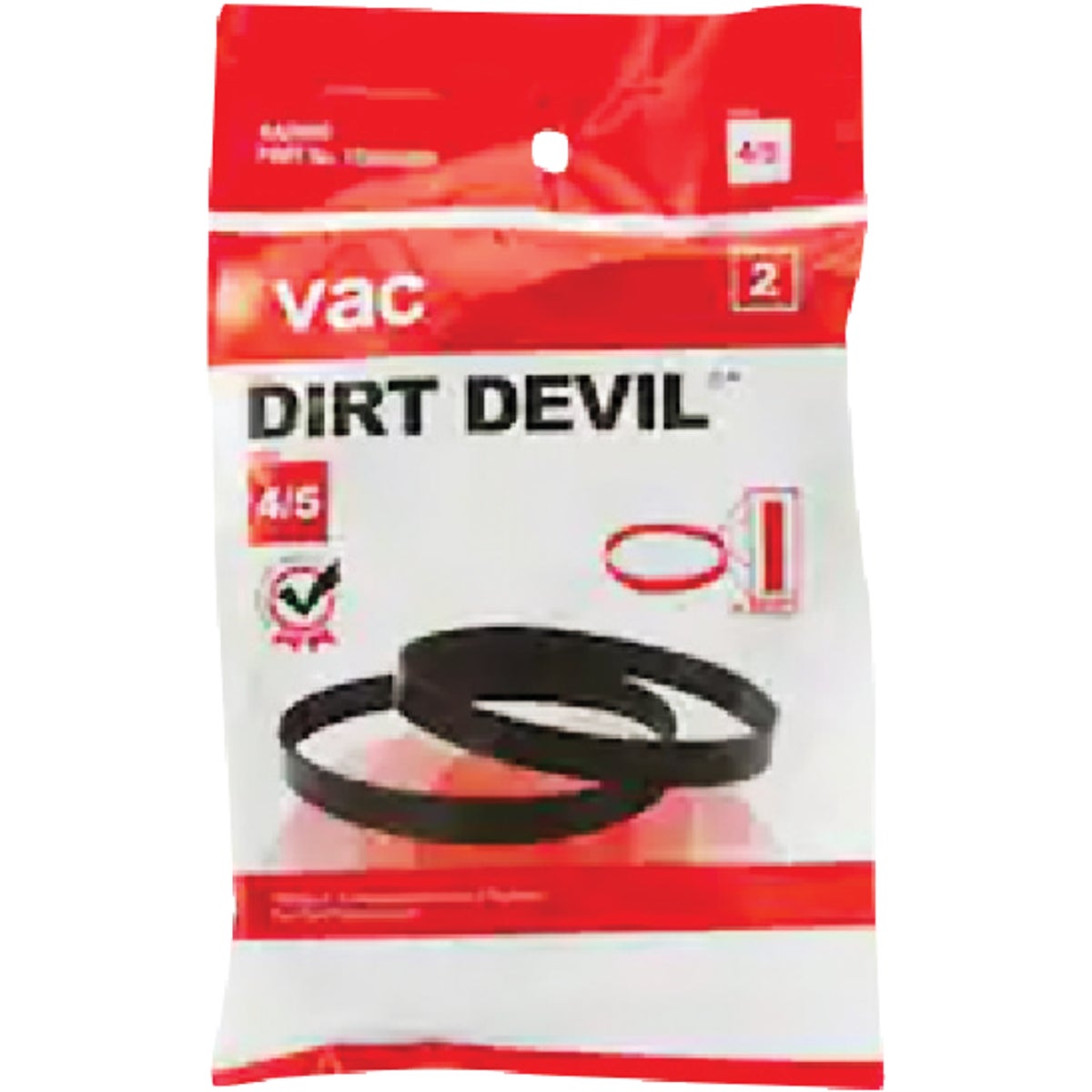 Dirt Devil AA20045 Dirt Devil Style 4/5 Vacuum Cleaner Belt (2-Pack) AA20045
