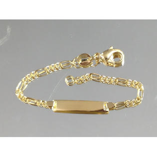 Nikfine Child Baby Id Bracelet 14k Gold Overlay No Personalized