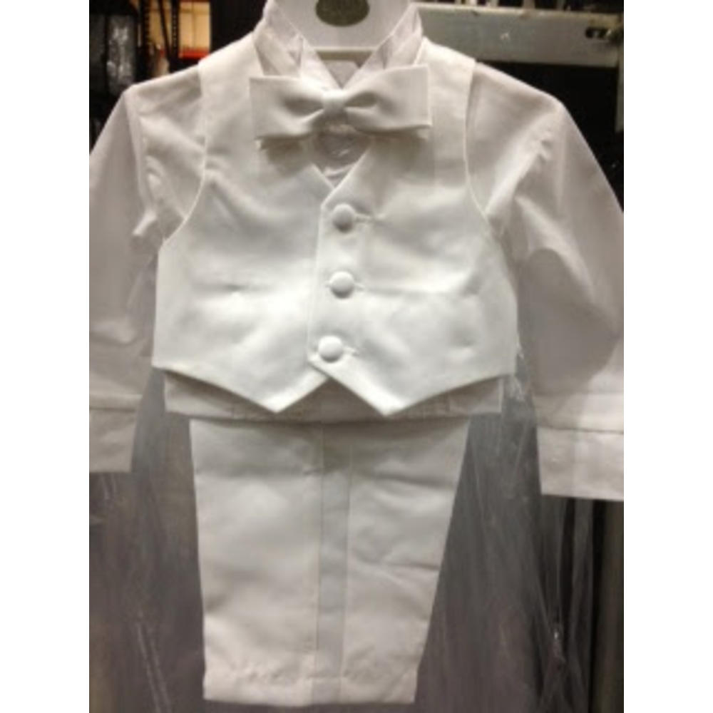 Angel Baby Boy Tuxedo /Christening Baptism Outfit vest set/S/M/L/XL/3-6M/6-12M/12-18M/18-24M/SMALL/MEDIUM/LARGE/X LARGE/white bow tie