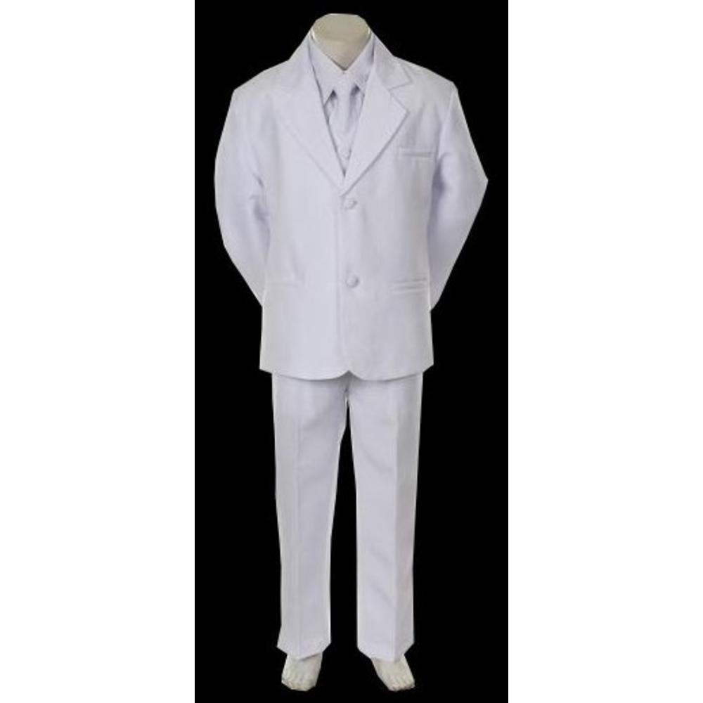 Angel baby Boys Toddler Infants Tuxedo white Suit with Tie Size S/M/L/XL