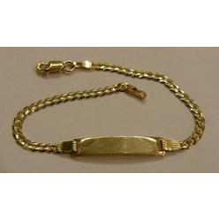 Personalized 14k Gold Name Id Baby Bracelet Angel 14 Kt Yellow Gold Children Baby Id Bracelet Personalized Free Quban