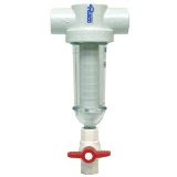 Rusco 3/4" Polyester and Stainless Steel Spin-Down Filter with Flush Valve 40 Polyester