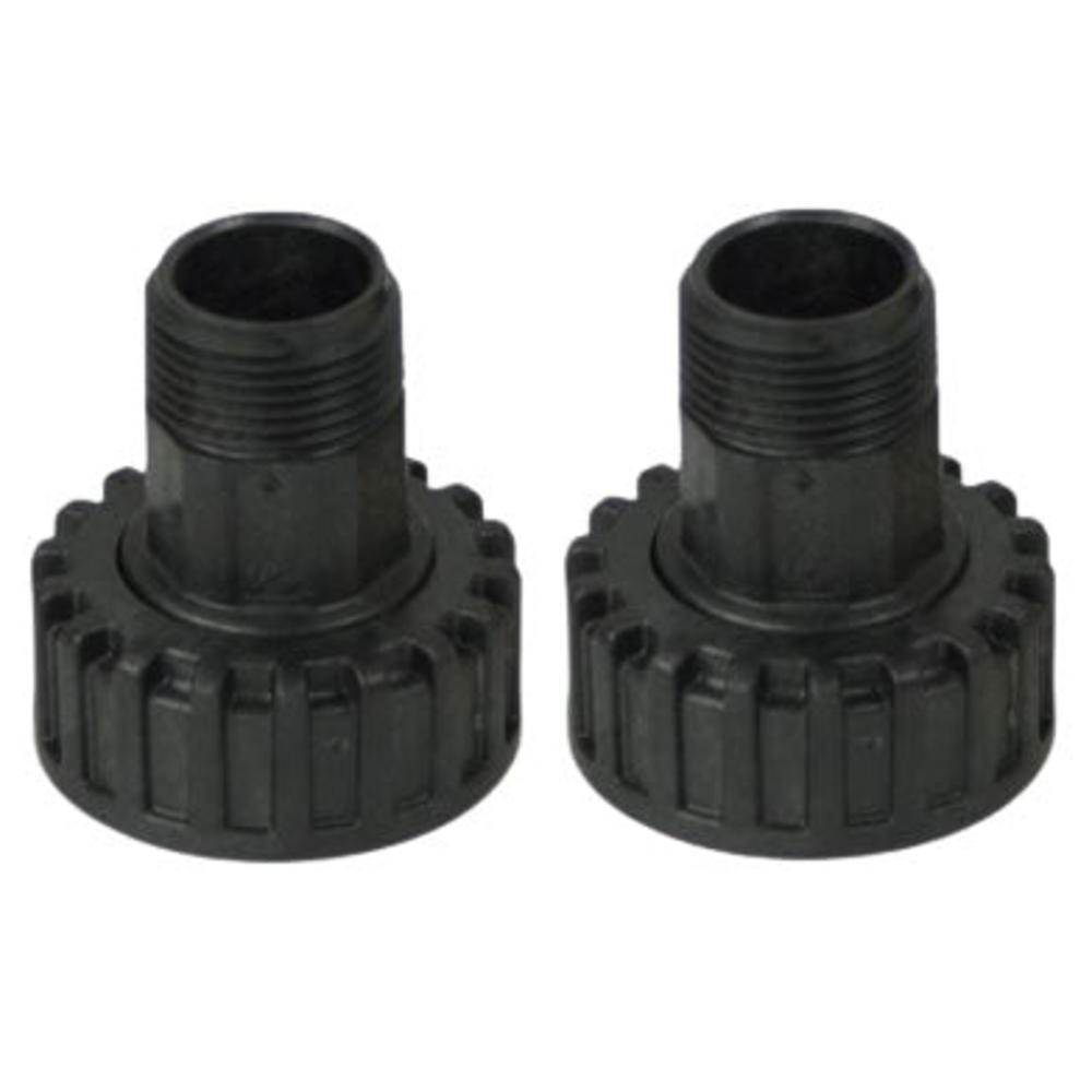 US Water Systems Fleck (61991) Male Threaded Noryl Connection Adapter Kit for 5810-5812 Series (2 Pack) 1" NPT