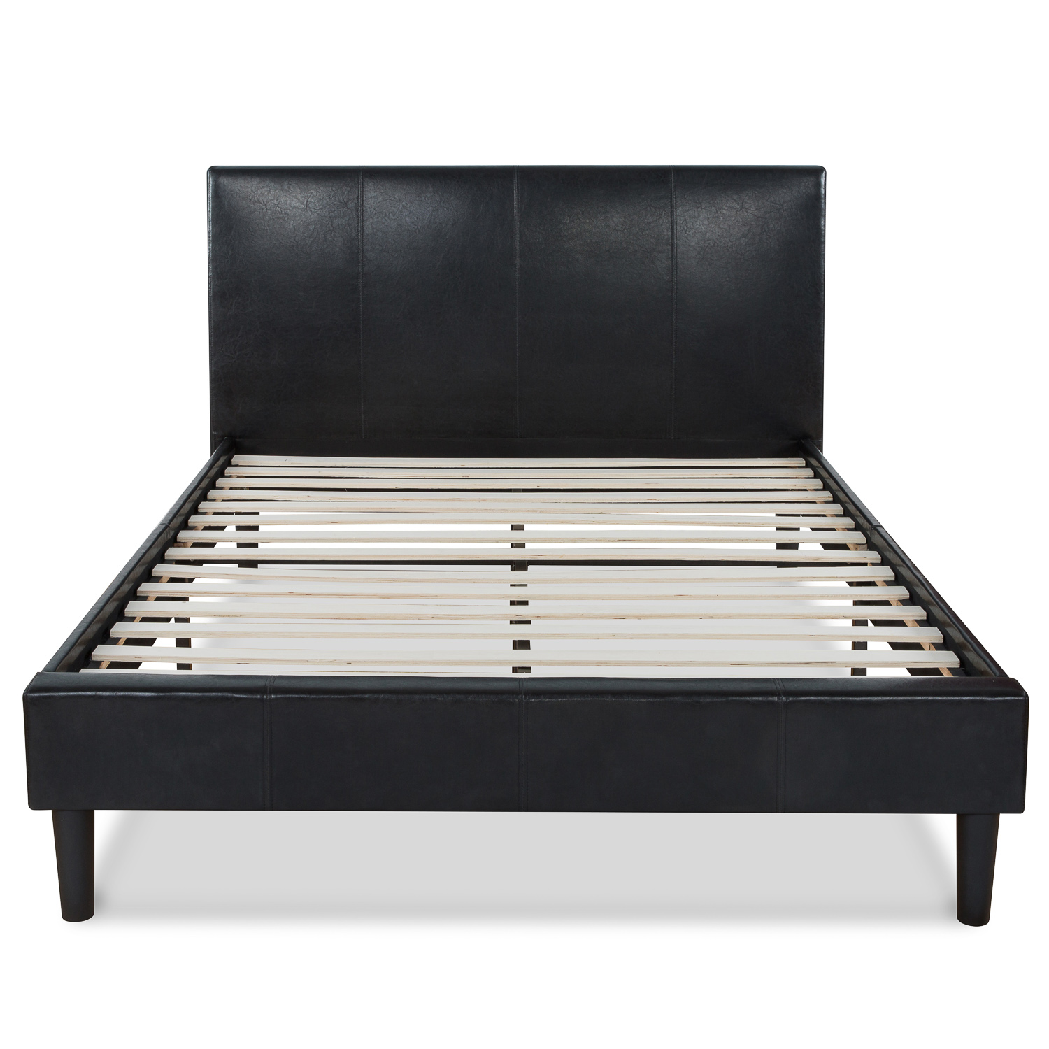 Zinus Deluxe Faux Leather Platform Bed, Leather Platform Bed