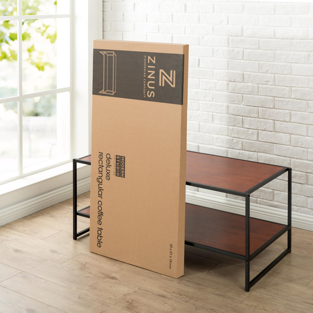 Zinus Modern Studio Collection Deluxe Rectangular Coffee Table