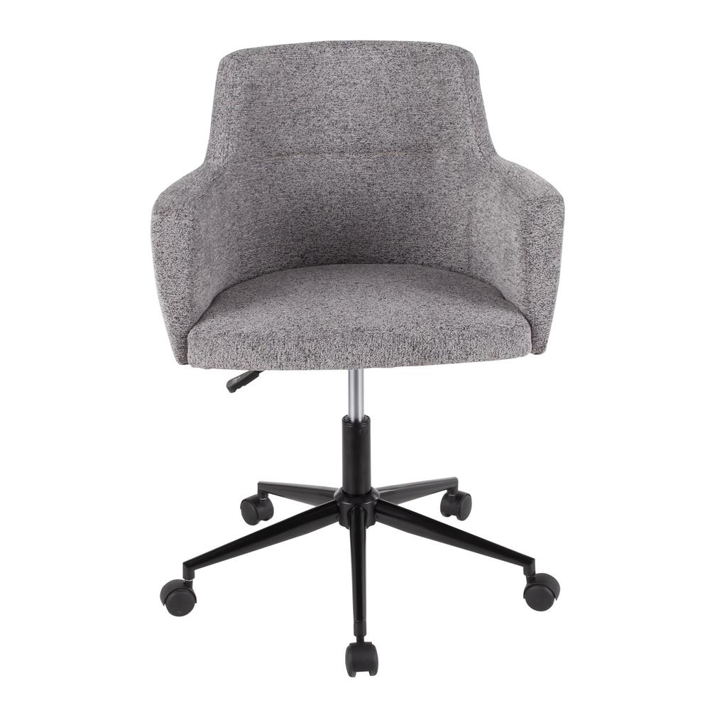 LUMI Andrew Contemporary Office Chair in Dark Grey Fabric