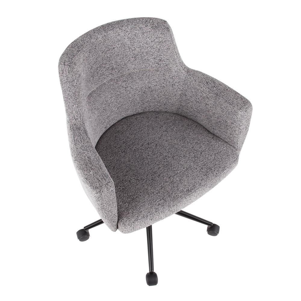 LUMI Andrew Contemporary Office Chair in Dark Grey Fabric