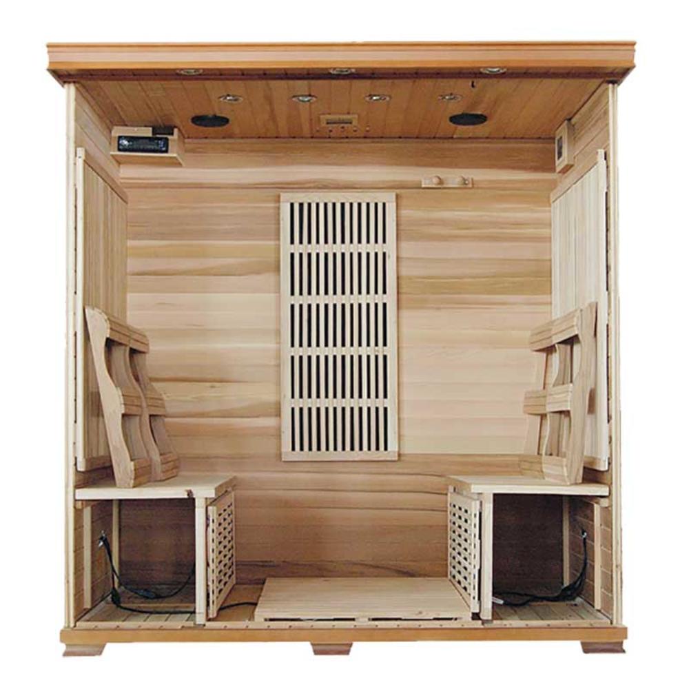 HeatWave Klondike 4 Person Cedar/Carbon Sauna with Free Extras!