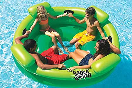 Blue Wave Shock Rocker Inflatable Swimming Pool Float from FamilyPoolFun.com