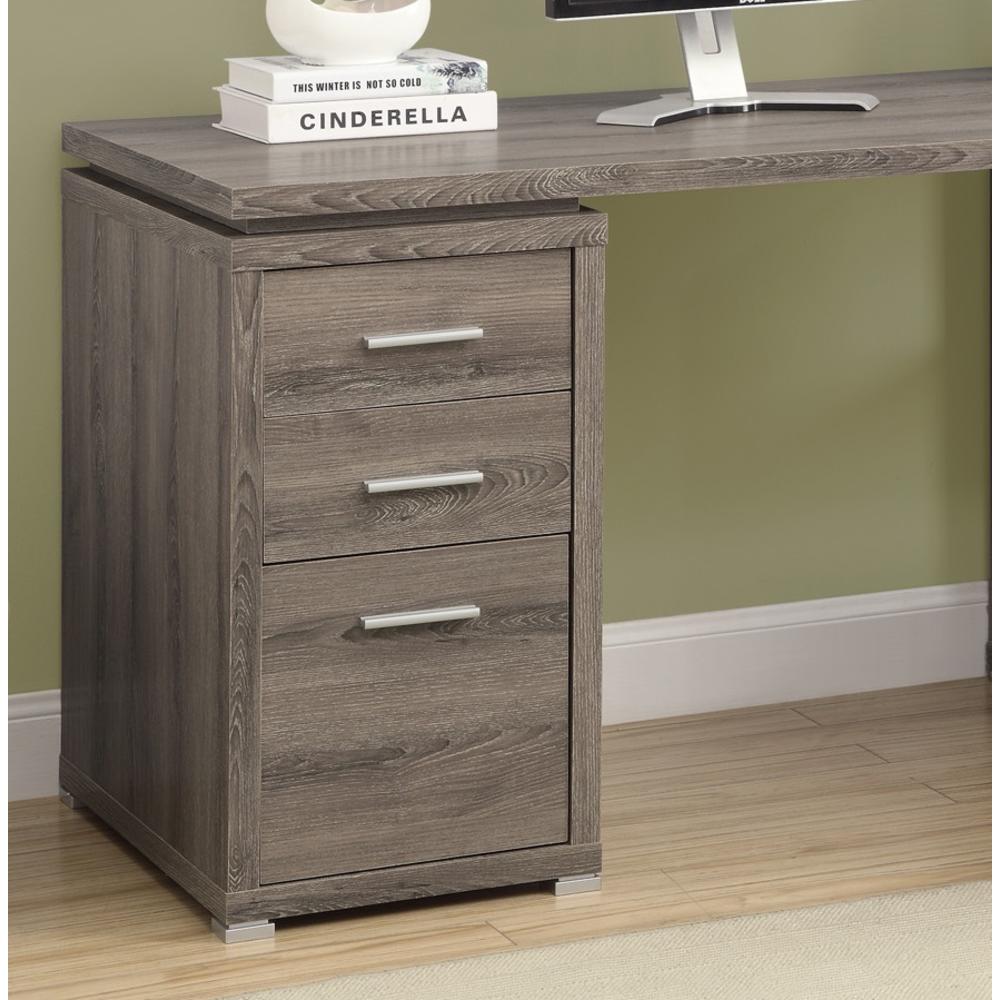 Furnituremaxx DARK TAUPE LEFT OR RIGHT FACING CORNER COMPUTER DESK WITH SHELF AND DRAWER