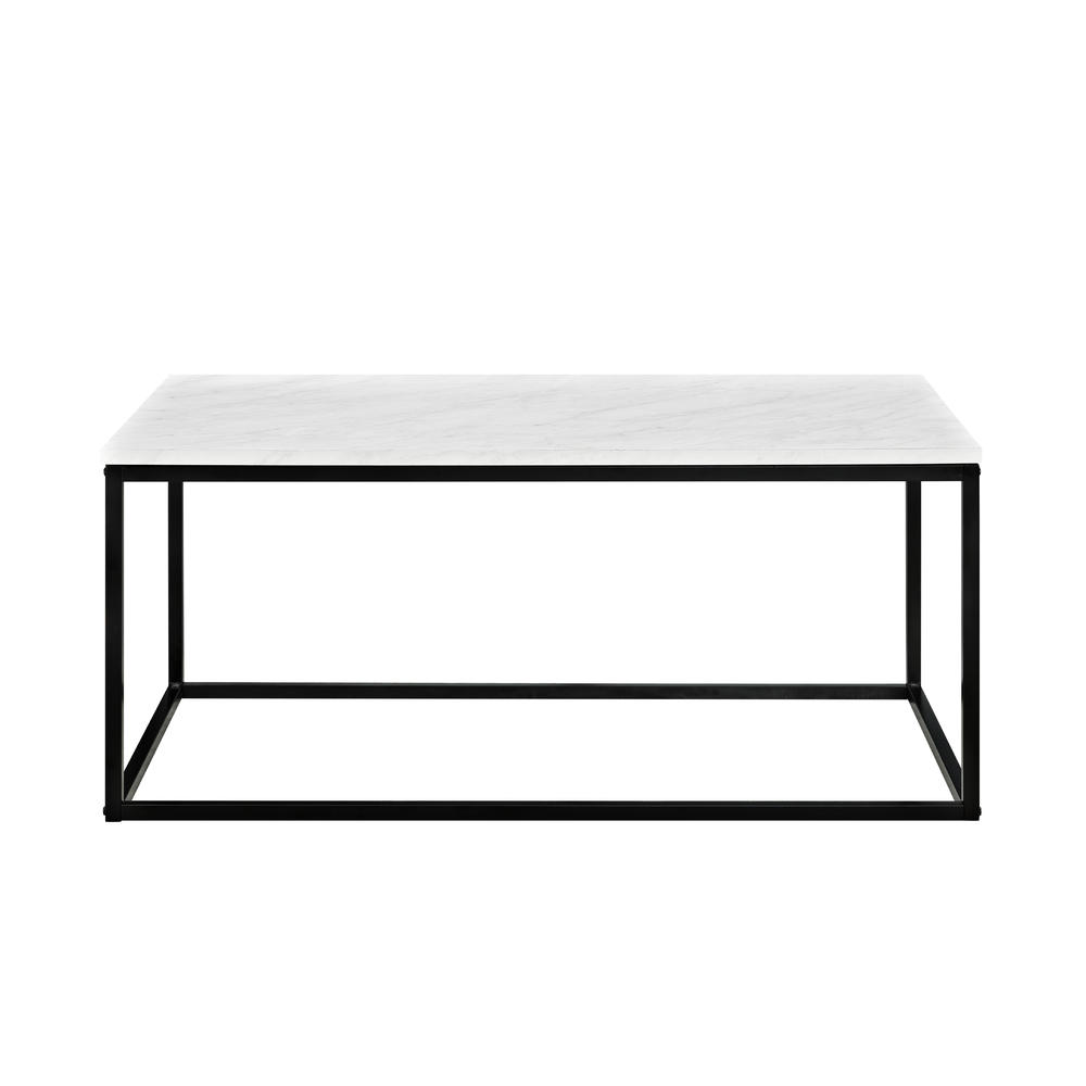 Furnituremaxx 42" Mixed Material Marble Coffee Table