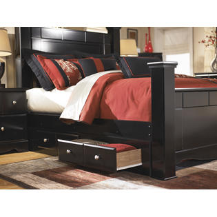 Furnituremaxx Shanty Contemporary Black Bedroom Set King Poster