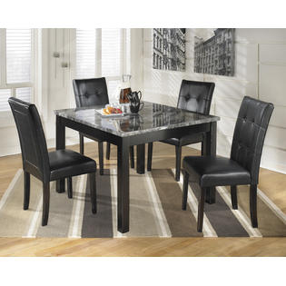 Furniturema Marysvies Contemporary, Square Dining Table And 4 Chairs Set