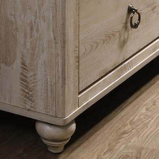 Furnituremaxx Imerland Contemporary White Wash Finish Patched Wood