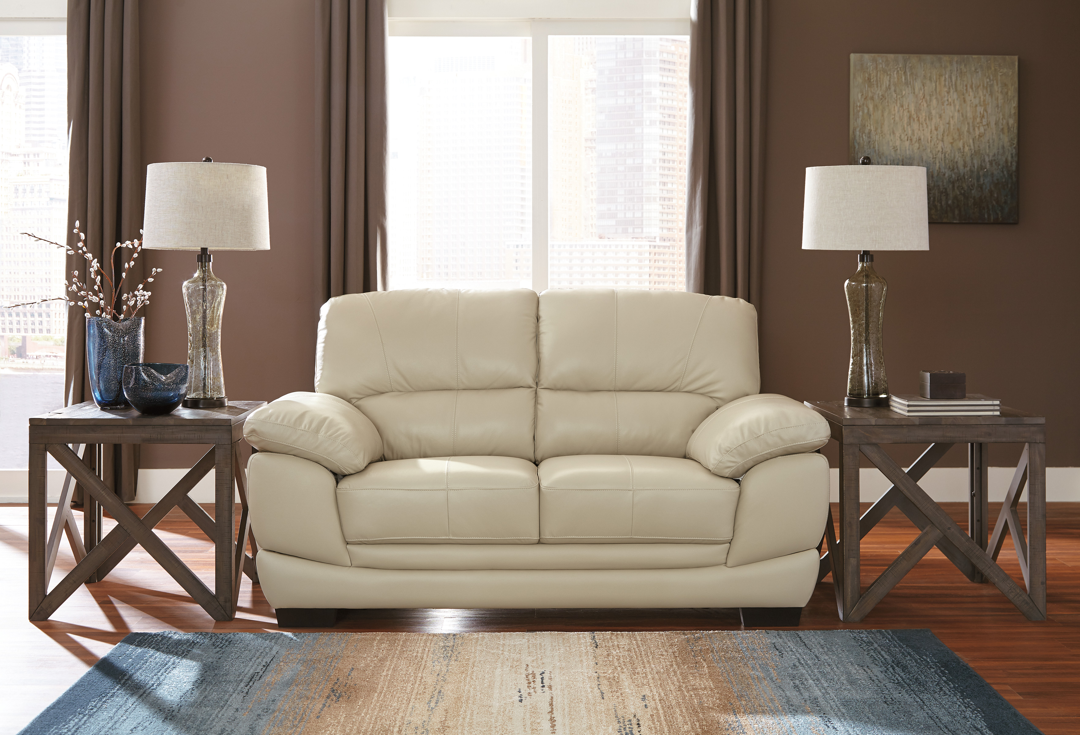 Color Leather Sofa Loveseat Chair, Cream Colored Leather Sofas