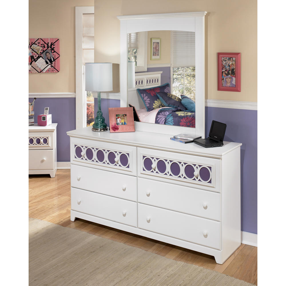Furnituremaxx Jura White Finish 5PC Bedroom Set  Bookcase Twin Size Bed  Dresser  Mirror  2 Nightstands