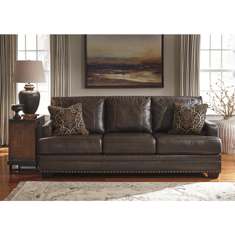 Furnituremaxx Corvan Antique Color Contemporary  Genuine Leather Sofa