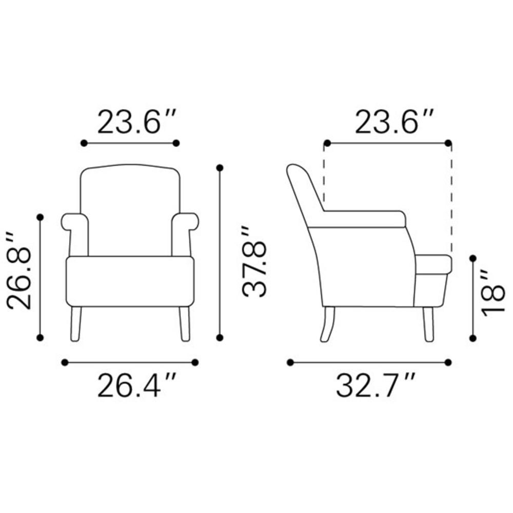 Furnituremaxx Castro Commercial Grade Beige Wood Armchair