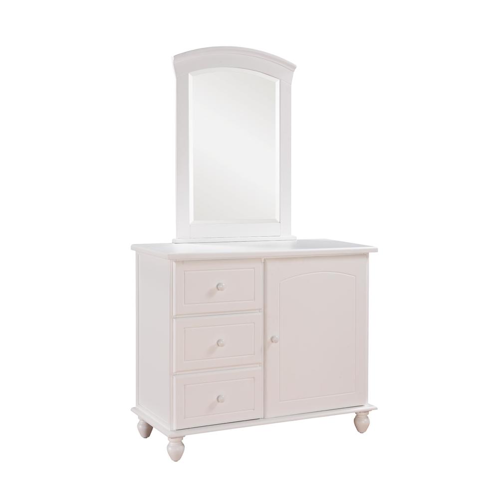 Furnituremaxx White Kid's Bedroom Set (Twin Bed  Dresser Mirror  Nightstand)