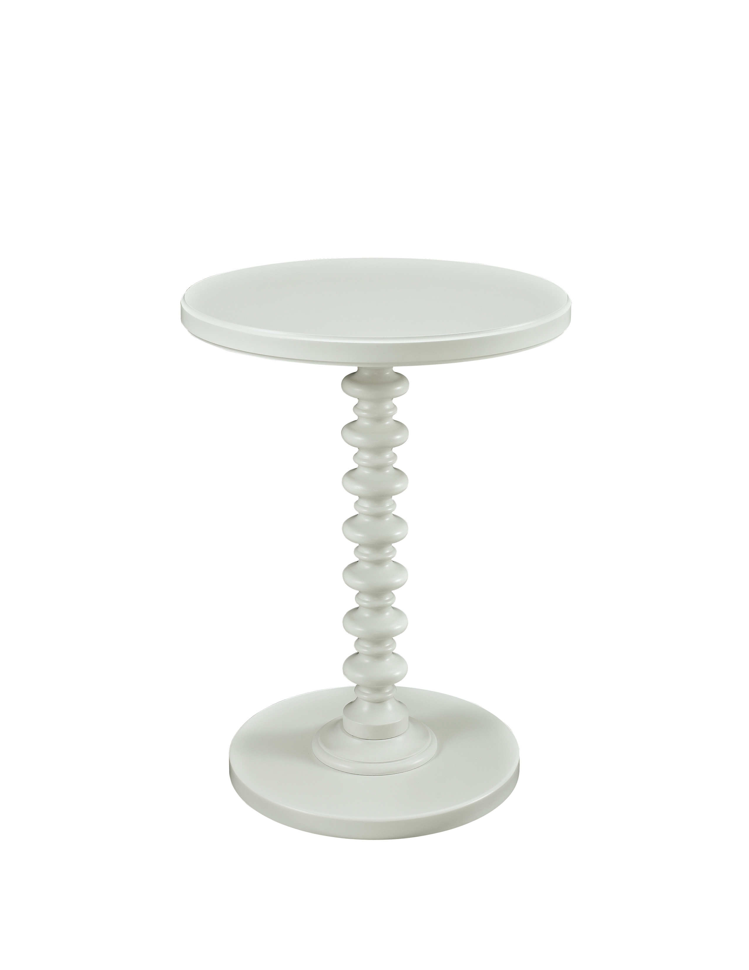 Furnituremaxx White Round Spindle Pedestal Table
